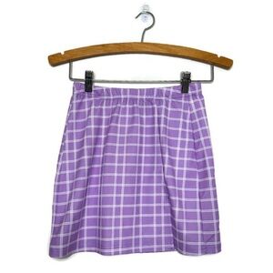 SHEIN Purple Lavender Window Pane Print Mini Skirt Women’s Size Extra Small